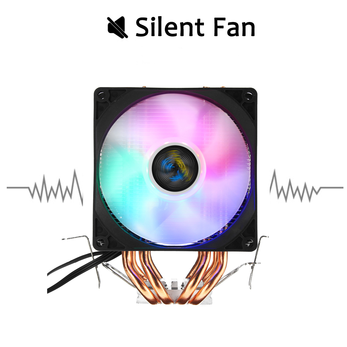3 Pin Triple Fans Four Copper Heat Pipes Colorful LED Light CPU Cooling Fan Cooler Heatsink for Intel AMD 11