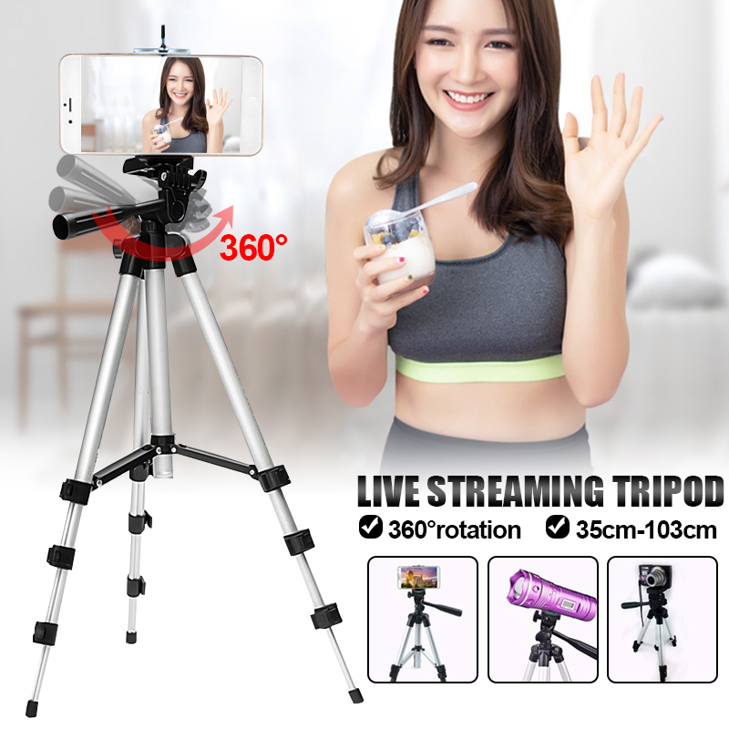 Telescopic Mobile Phone Camera Camcorder Tripod Stand Mount Tripod and Smartphone-mount