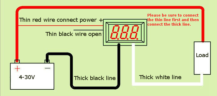 Mini 0.36 Inch DC Current Meter DC0-999mA 4-30V Digital Display With Reverse Connection Protection Ammeter