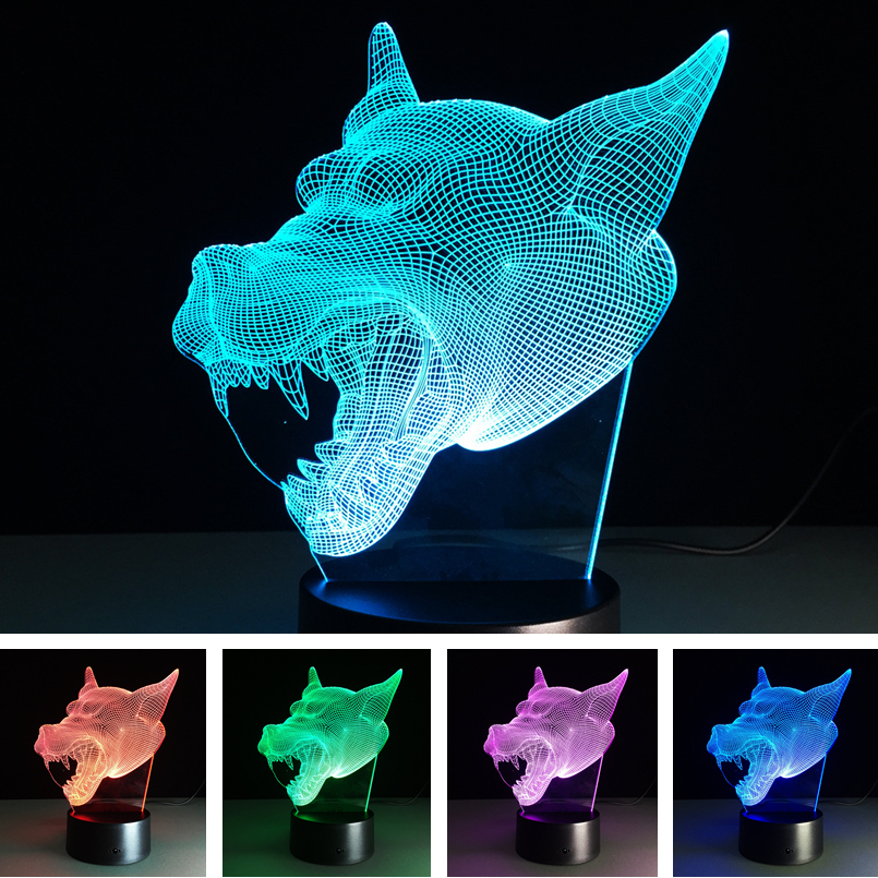 Colorful Festival Halloween LED 3D Illusion Lamp Night Light TF Card Bluetooth Speaker 18