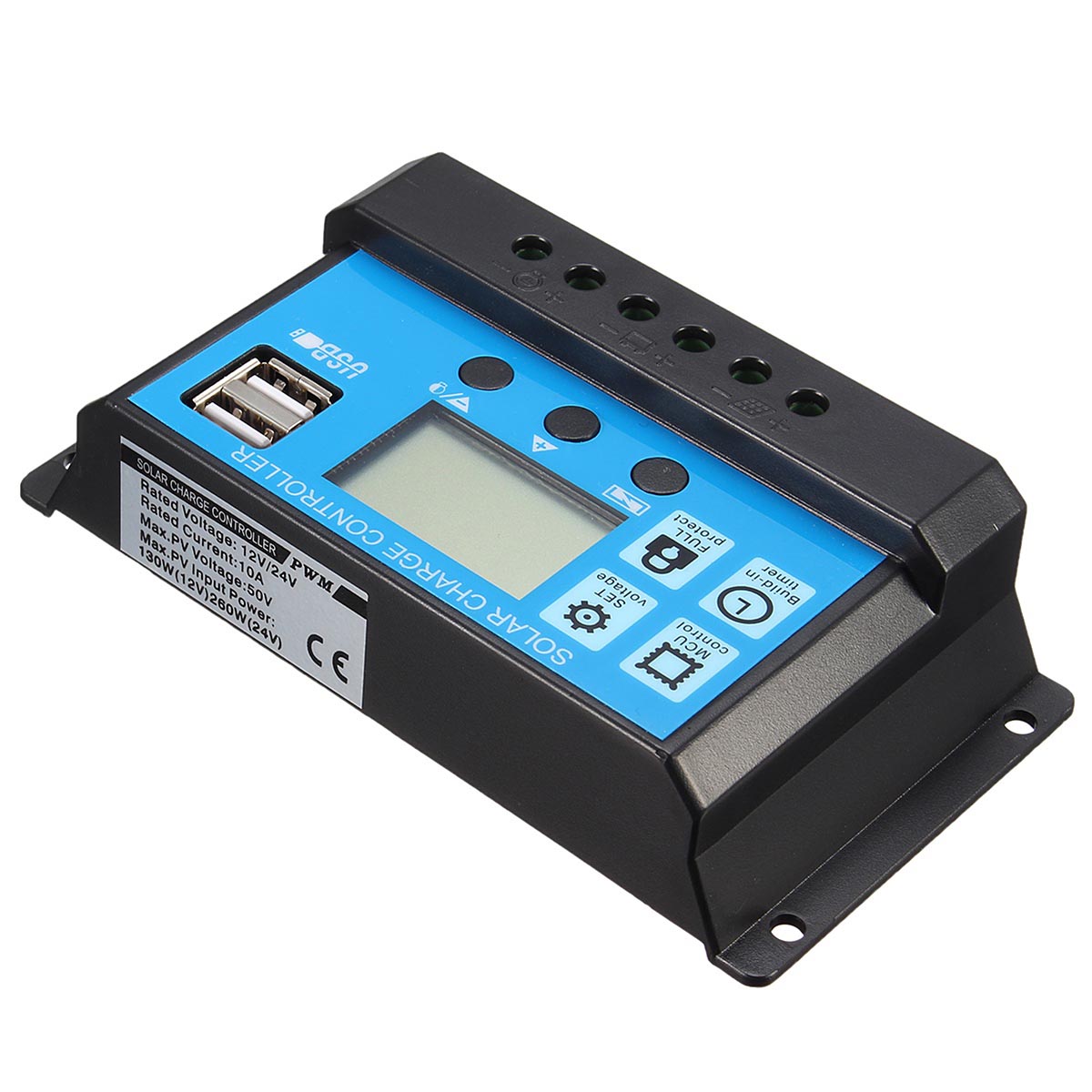 10/20/30A USB Solar Panel Battery Regulator Charge Intelligent Controller 12/24V 14