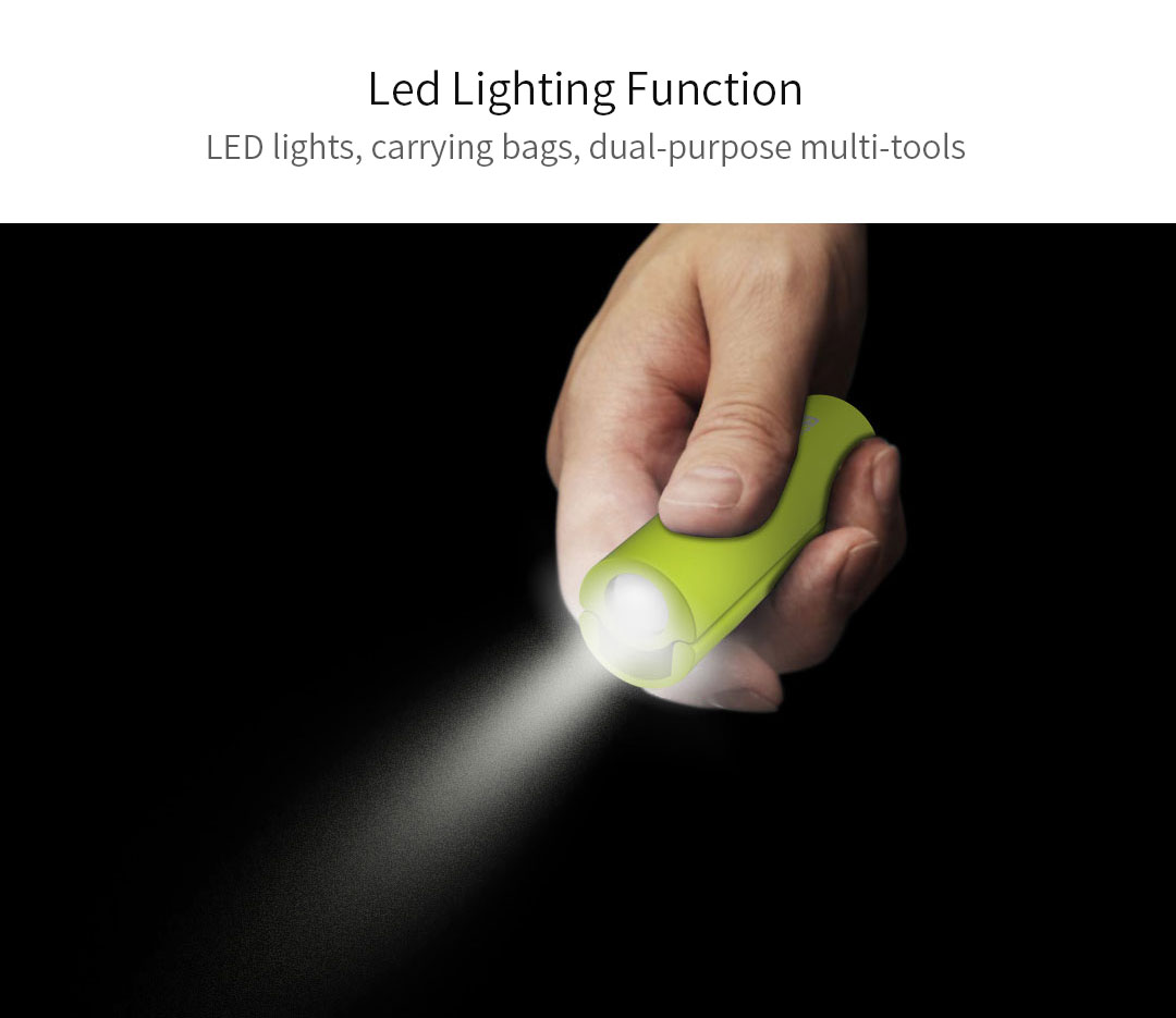 LOVExtend S LP1008 Multi-Function LED Light Bag Grips Storage Handle Flashlight Kitchen Storage Rack Portable ag Holder Handle Carrier Lock Labor Saving Tool From Xiaomi Youpin