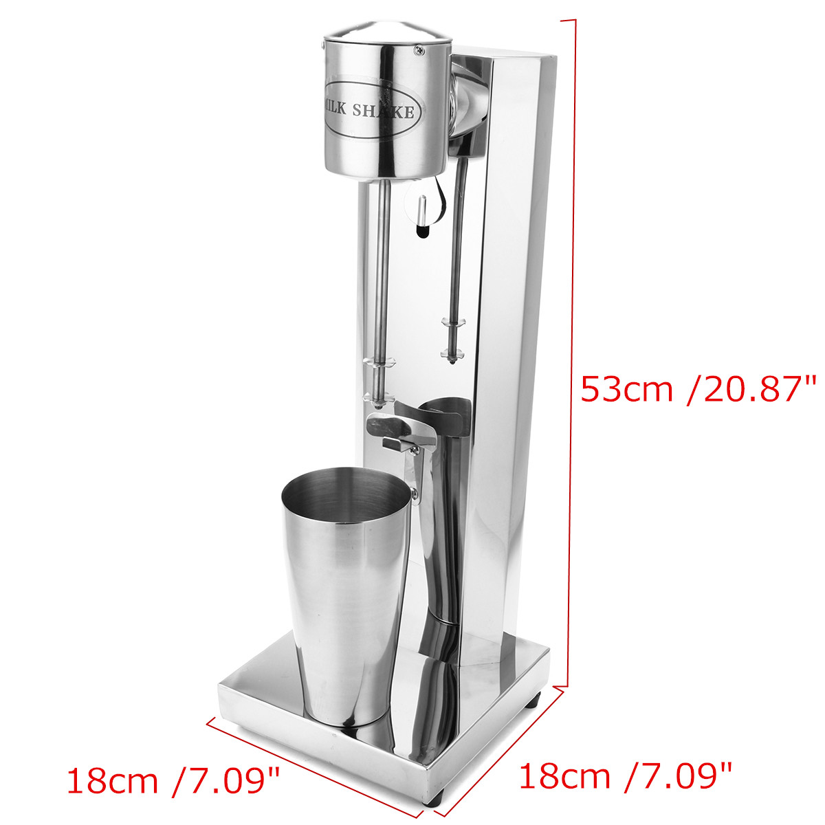 Electric Stainless Steel Milkshake Maker Machine Smoothie Cup Set Cocktail Shaker 21