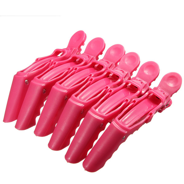  6Pcs Hairdressing Sectioning Clamps Crocodile Hair Clips Hairpin Grip Salon