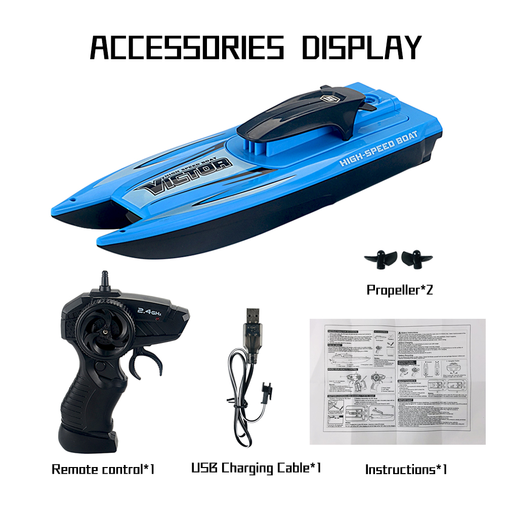 T15 1/47 2.4G RC Boat Waterproof High Speed Racing Rechargeable Vehicles Models Ship Electric Radio Remote Control Toys Boys Children Gift