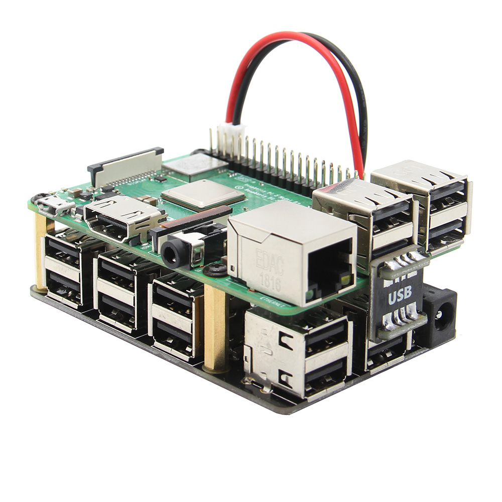 X150 9-Port USB Hub / Power Supply Expansion Board for Raspberry Pi 9