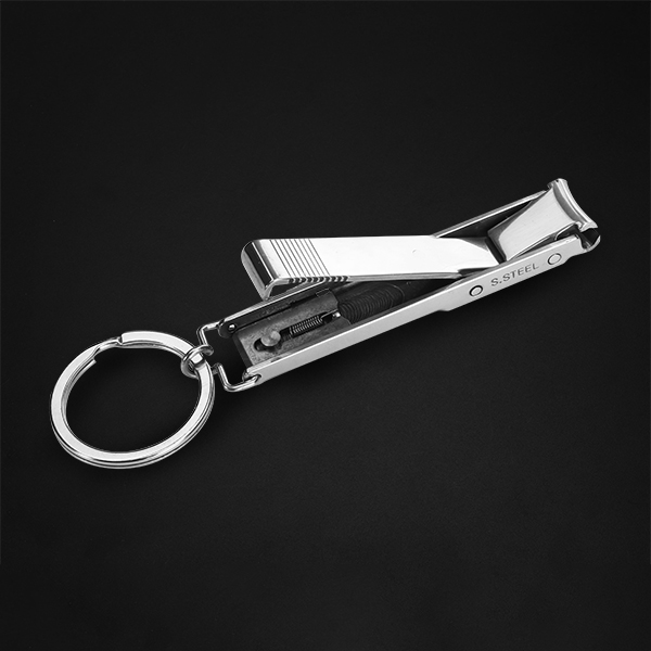 2PCS Ultra Thin Foldable Keychain Nail Clippers Stainless Steel Hand Toe Cutter Pedicure Manicure