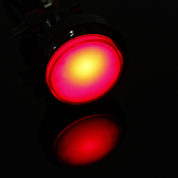 5Pcs Red 45mm Arcade Video Game Big Round Push Button LED Lighted Illuminated Lamp 11
