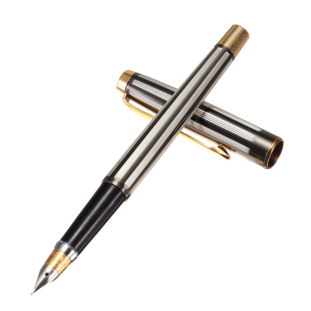 

Wingsung 380 0.5mm Fine Nib Metal Fountain Pen Smooth Writing Ink Pen With Gift Box Students Gift