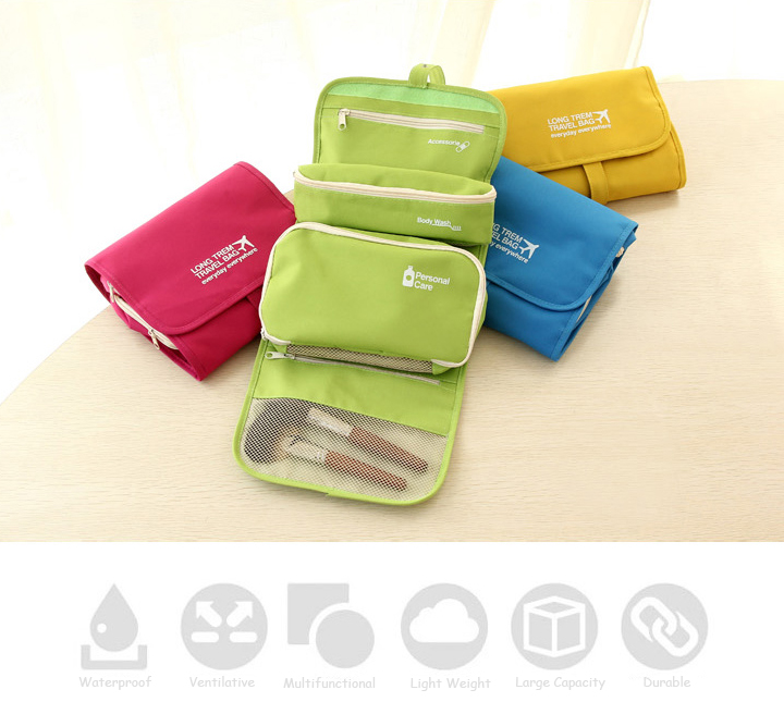 3 in 1 Detachable Travel Packing Makeup Toiletry Bag Cosmetics Waterproof Oxford Organizer Container