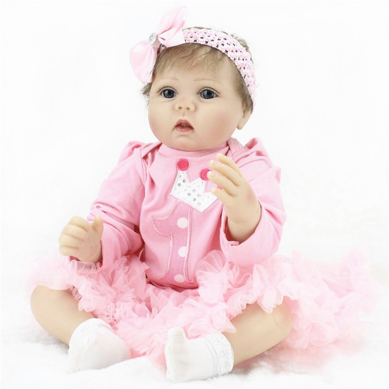 

NPK DOLL 22 '' Reborn Силиконовый Handmade Lifelike Baby Кукла Реалистичная новорожденная игрушка