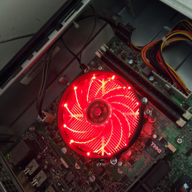 12V DC Copper Core CPU Cooler Fan Computer Cooling Fan Ultra Quiet LED CPU Fan for AMD/Intel 115X 18