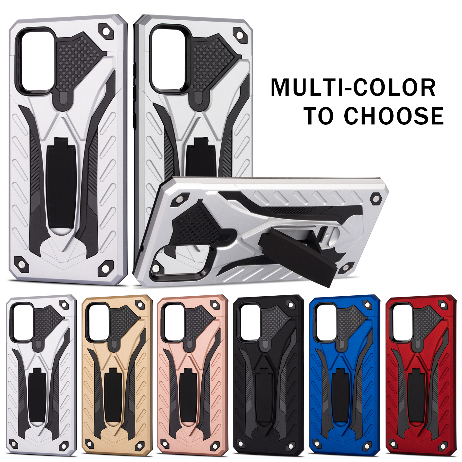 Bakeey for Xiaomi Redmi 9A Case Armor Shockproof Anti-Fingerprint with Ring Bracket Stand PC + TPU Protective Case Non-original