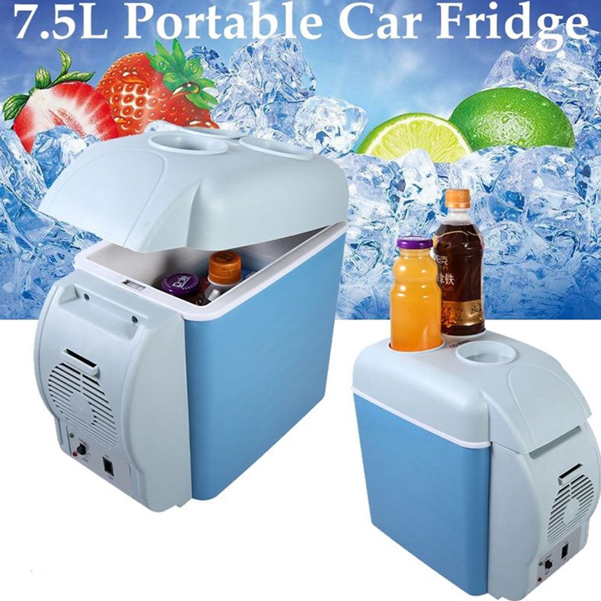 Portable Mini Car Fridge Freezer Cooler / Warmer 12V Portable Fridge Refrigerator 7.5L 11