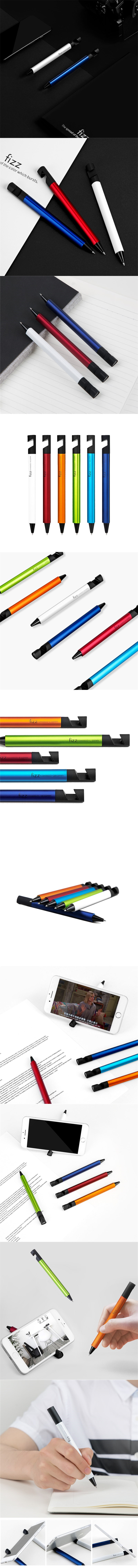 XIAOMI Fizz 1PC Multifunctional 2 In 1 Gel Pen & Mobile Phone Holder 0.5mm Rotating Gel Pen Black Ink Writing Pens