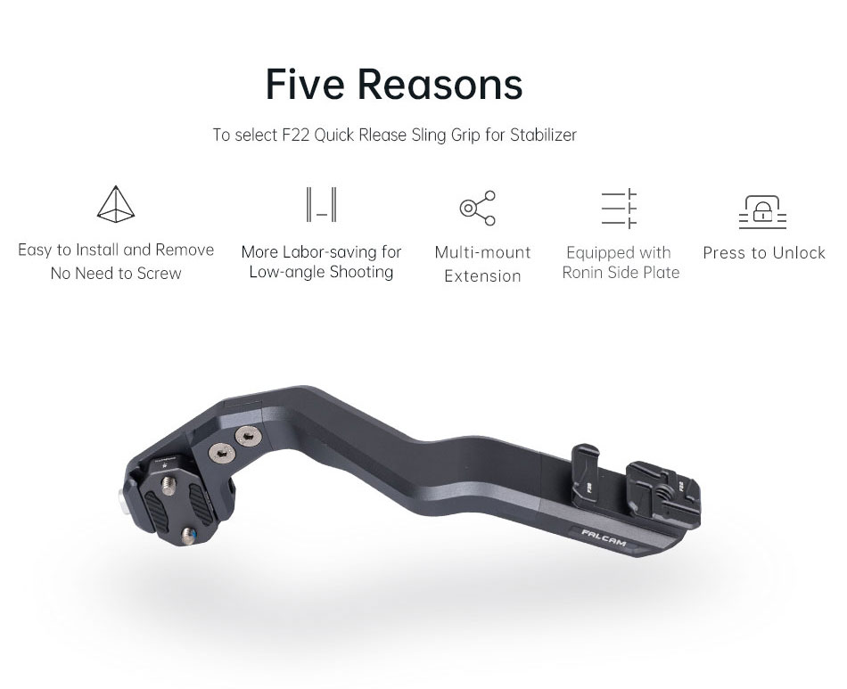 Ulanzi Falcam F22 2571 Stabilizer Quick Release Sling Grip for DJI RS 2 RSC 2 RS3 RS3 Pro Stabilizer Gimbal F22 QR Side Plate