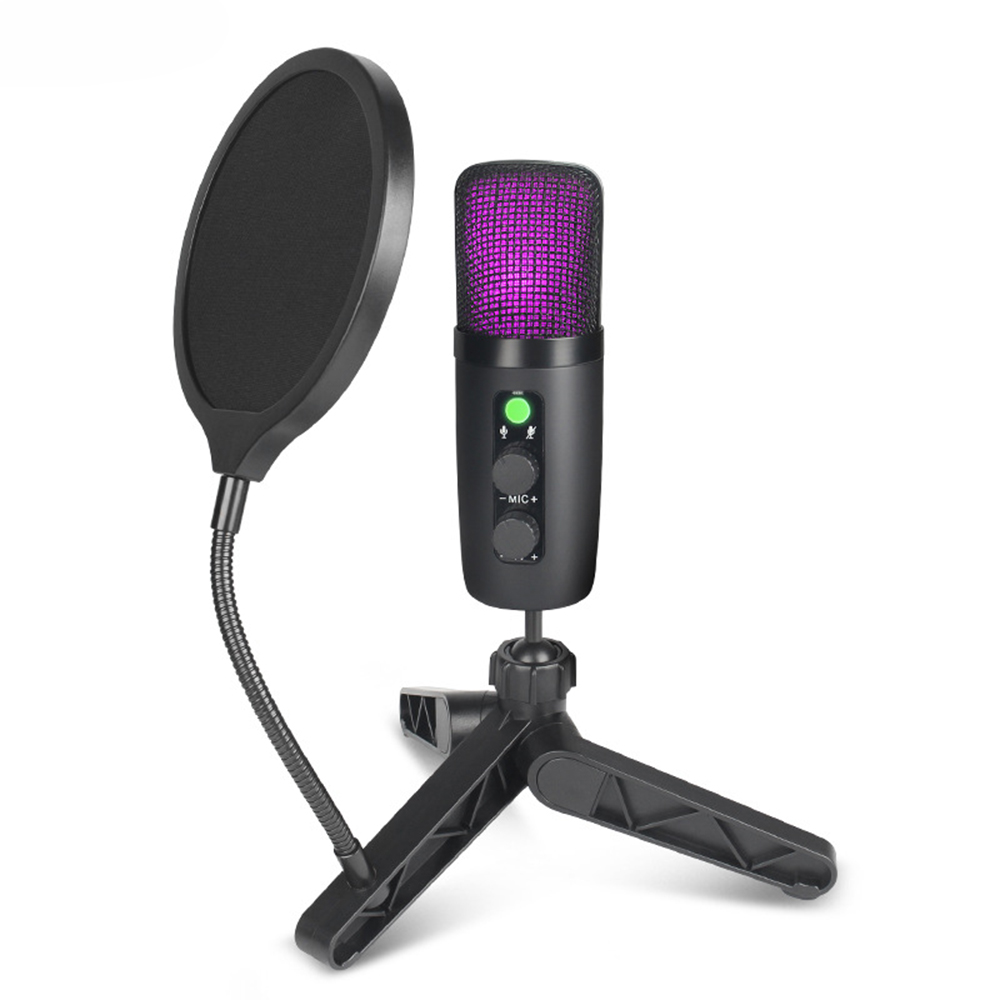 USB Condenser Microphone Wired Microphone for Computer Audio Recording Live Conference Gaming