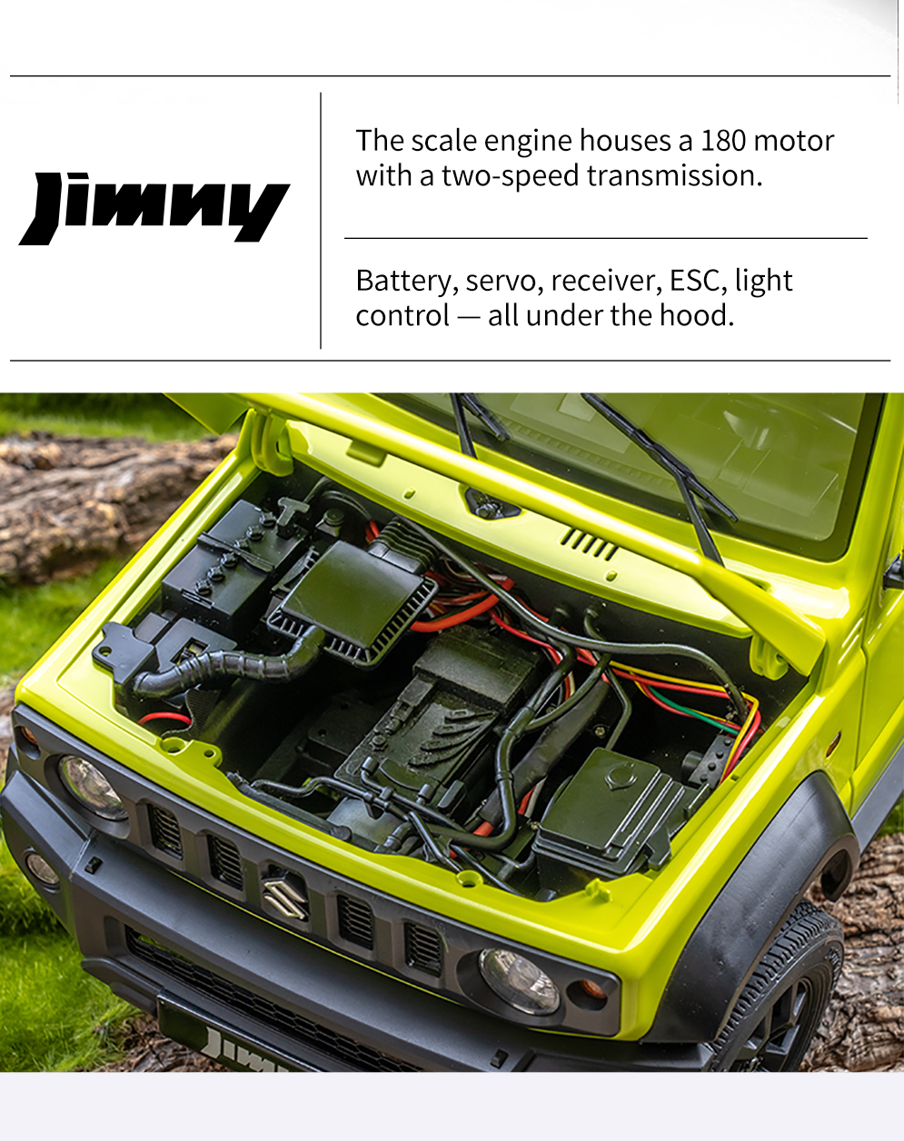 Eachine&FMS RC12002 RTR 1/12 RC Car with 2.4G Two Speed Transmission RC Crawler with LED Lights for RC Model Car Enthusiasts for JIMNY - Photo: 18