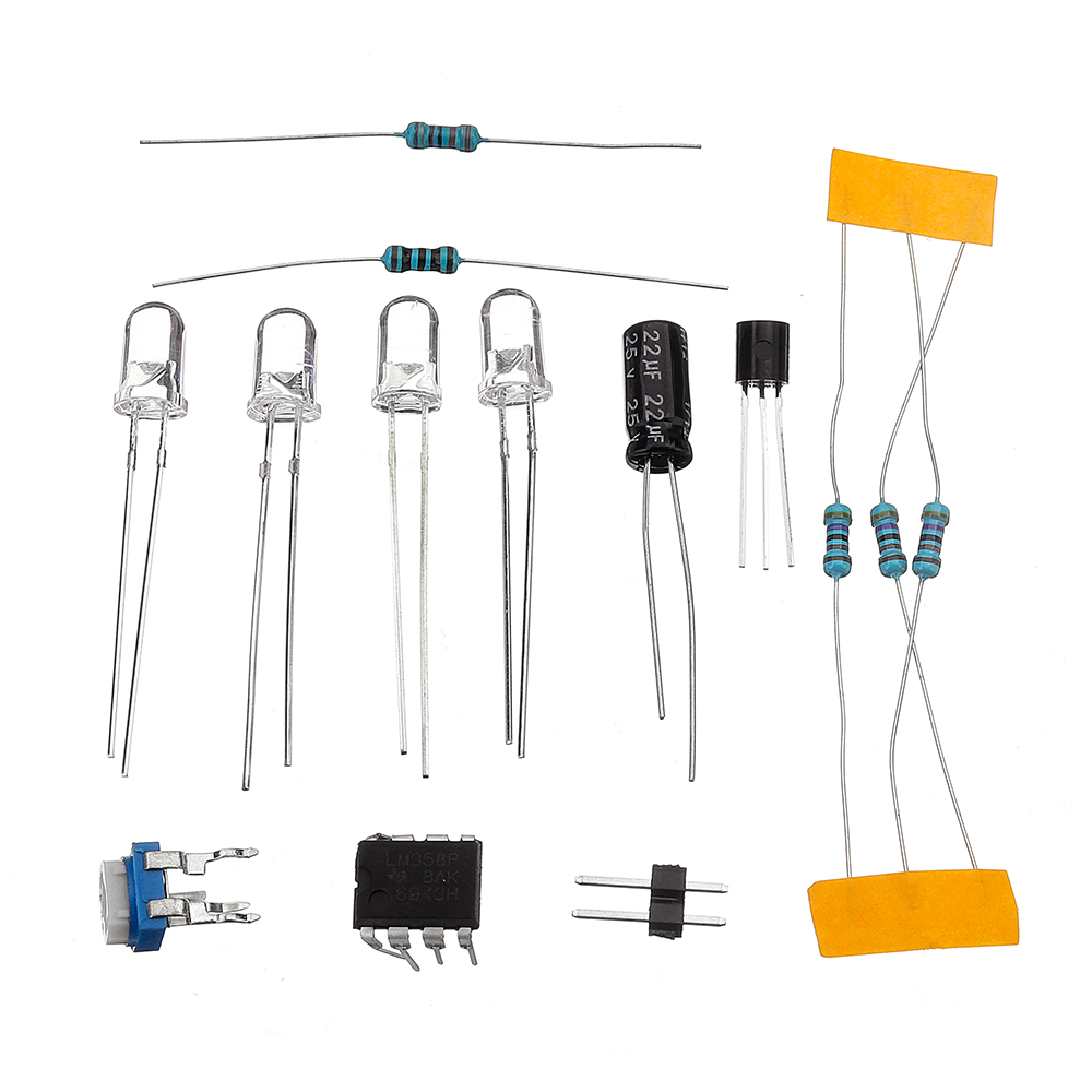 10 pcs LM358 luz de respiração peças eletrônico diy azul LED Flash lâmpada kit de produção eletrônica