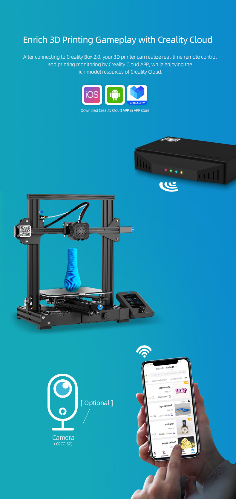 Creality 3D® Wifi Box 2.0 for 3D Printer