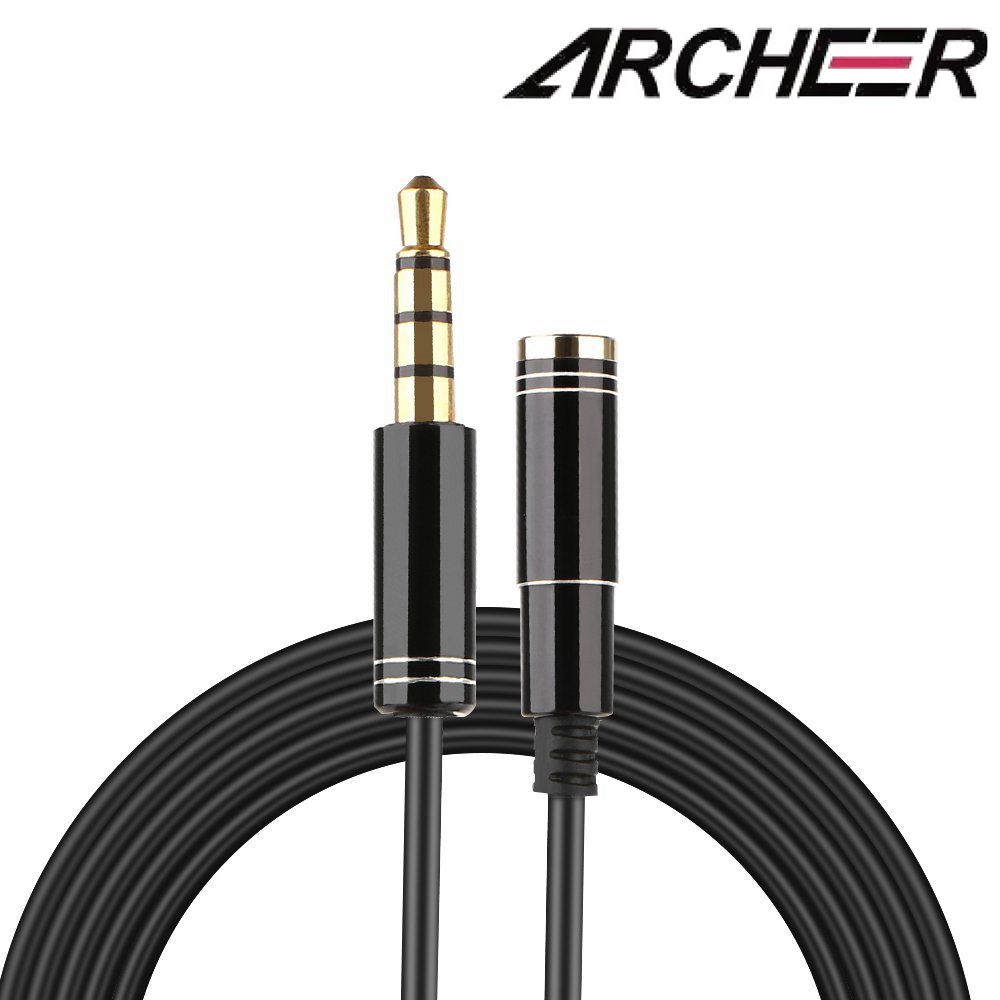 1.5M 4-Poles 3.5mm Male to Female Audio Cable Headphone Earphone Extension Cable
