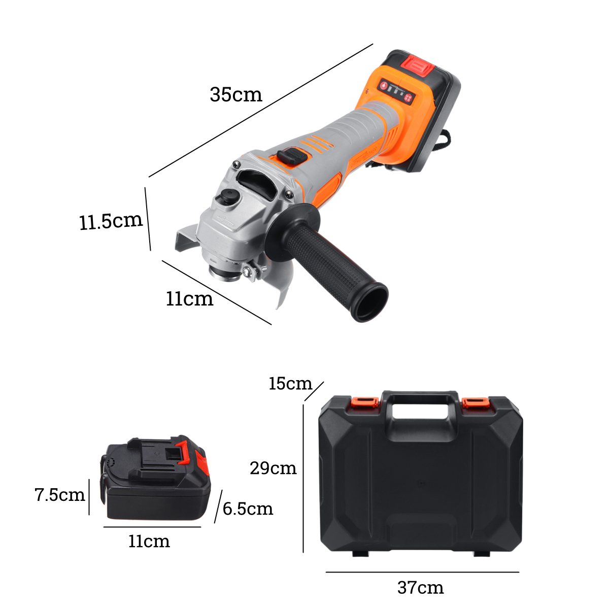 Lithium Battery Electric Angle Grinder Electric Grinding Machine Cordless Polishing Machine Cutting Tool 