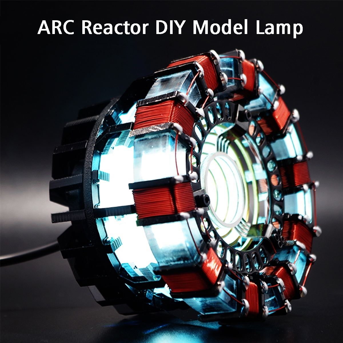 1:1 MK1 Arc Reactor Model LED Heart USB DIY Modell Abbildung Film Prop COS ^ 