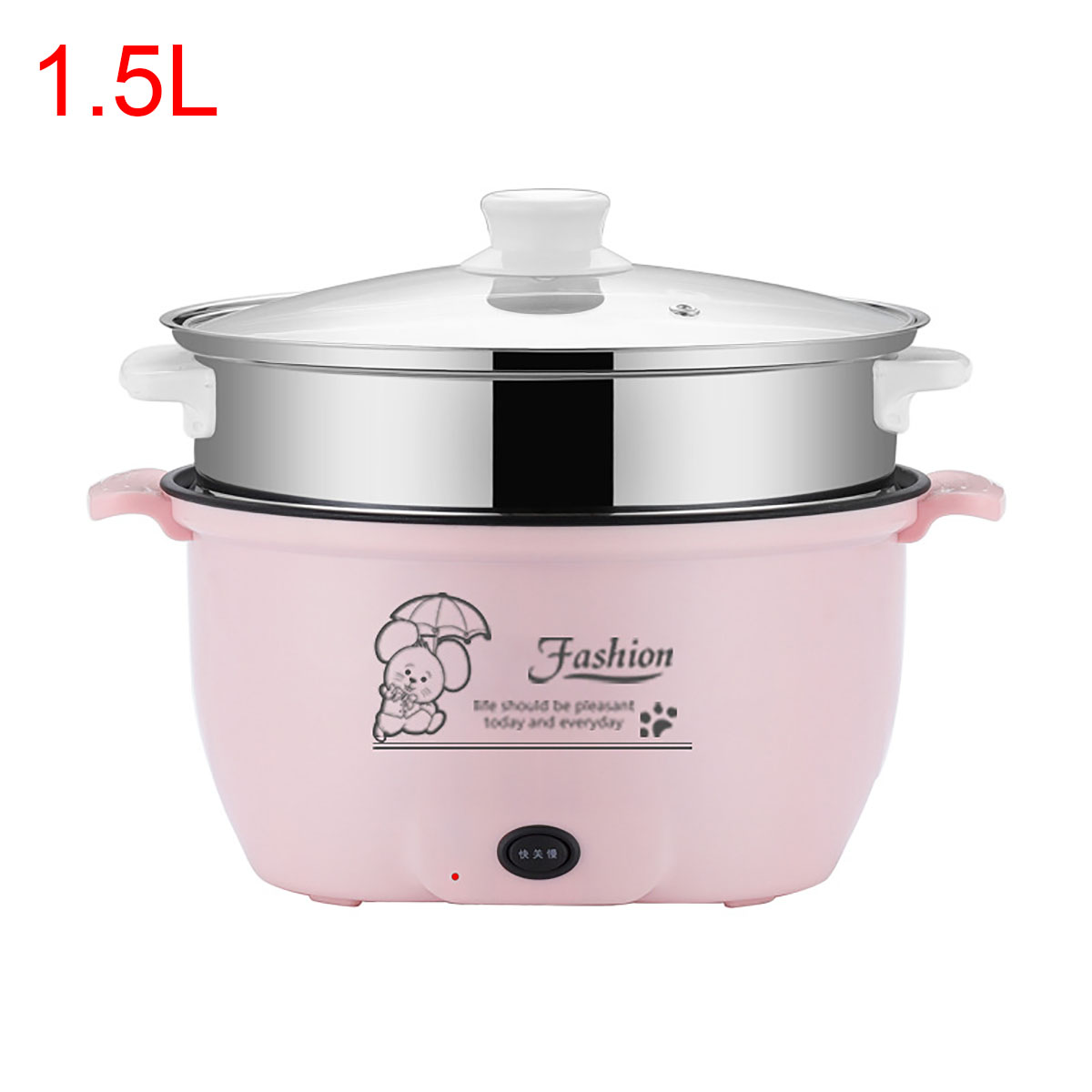 1.5L/3.0L Electric Cooking Non-stick Pan 800W/1000W Mini Electric Cooker With Lid 220V