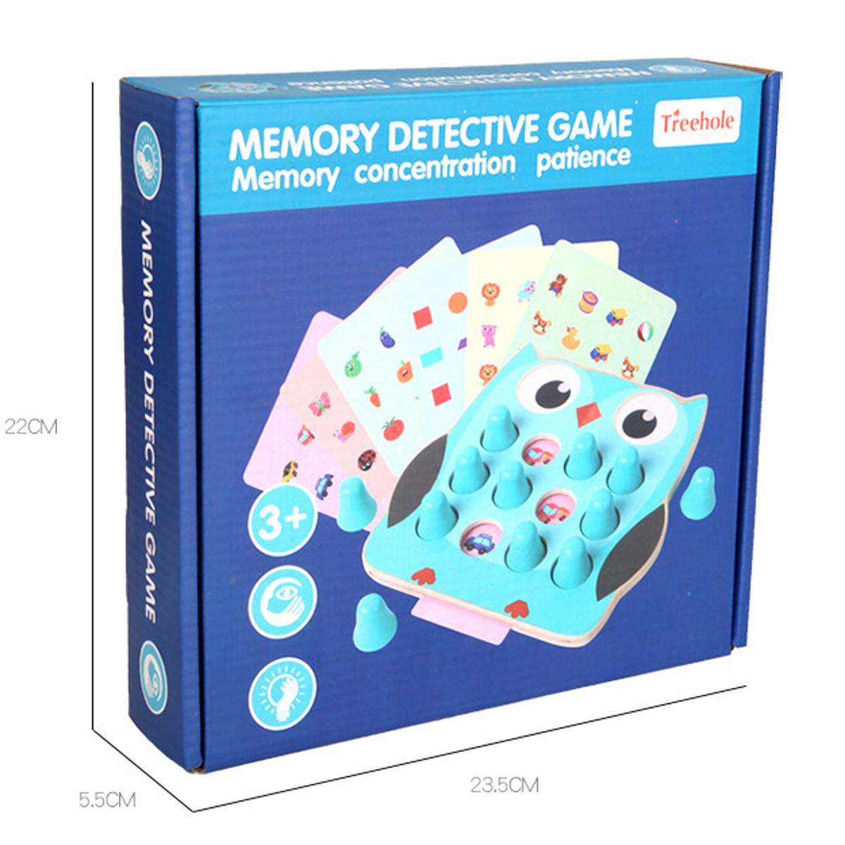 2 IN 1 Memory Detective Game Wooden Chess Memory Hand-eye Training Toys for Kids Gift - Photo: 12