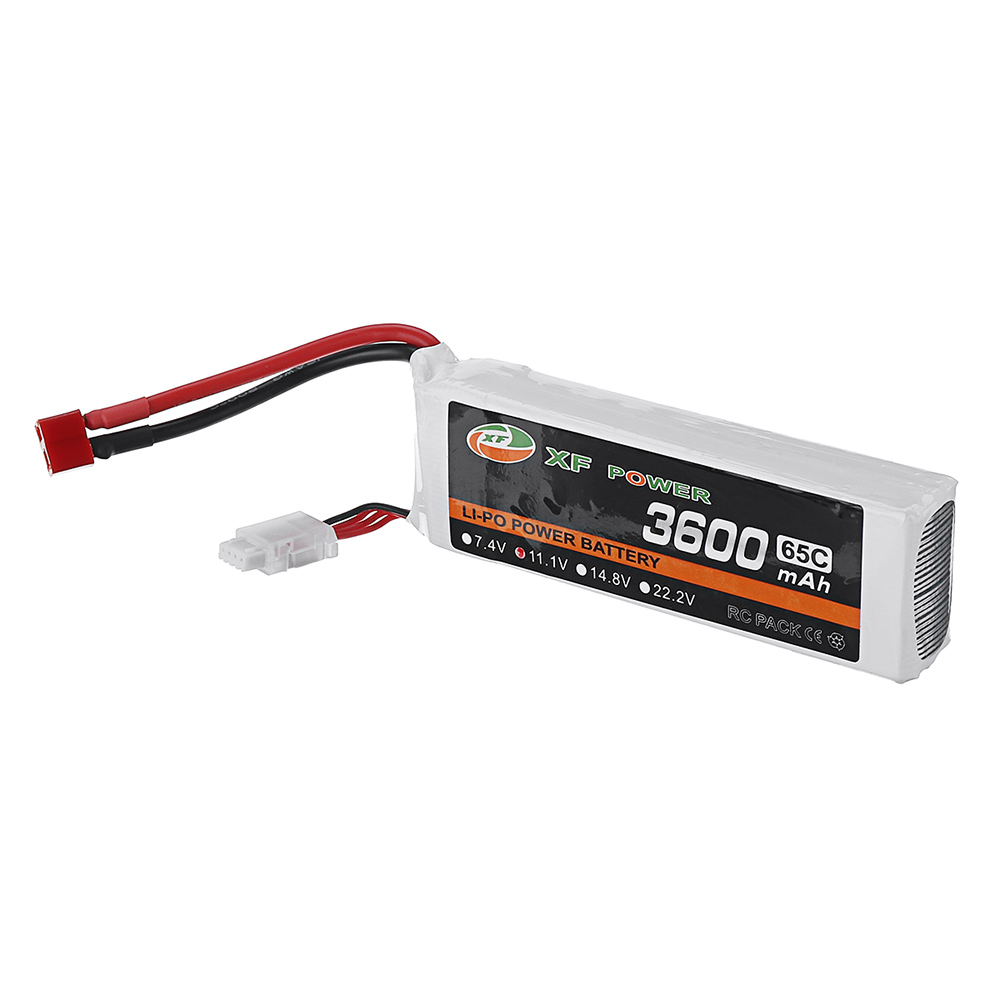 XF POWER 11.1V 3600mAh 65C 3S Lipo Battery T Plug for RC Car
