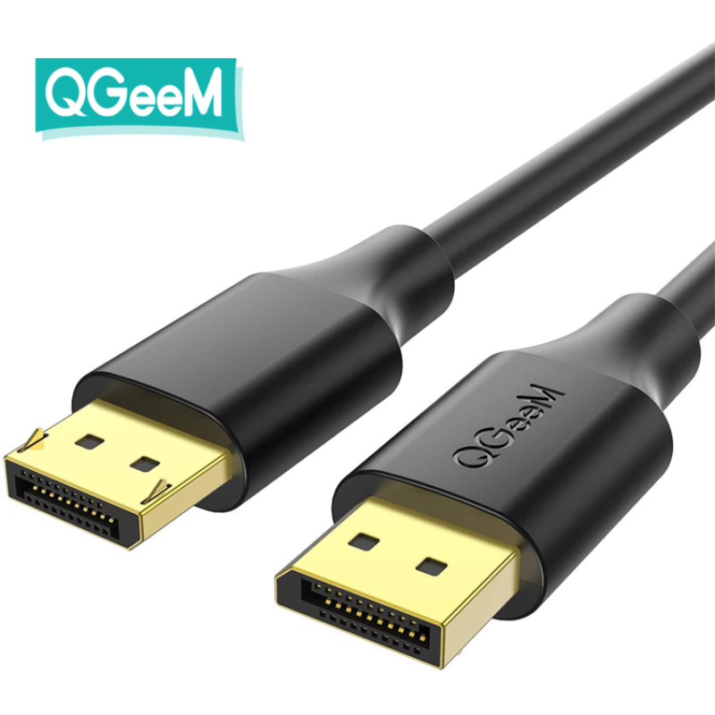 QGeeM DP to DP High-speed Cable Supports 4K@60Hz and 2K@144Hz Compatible with PC Notebook TV