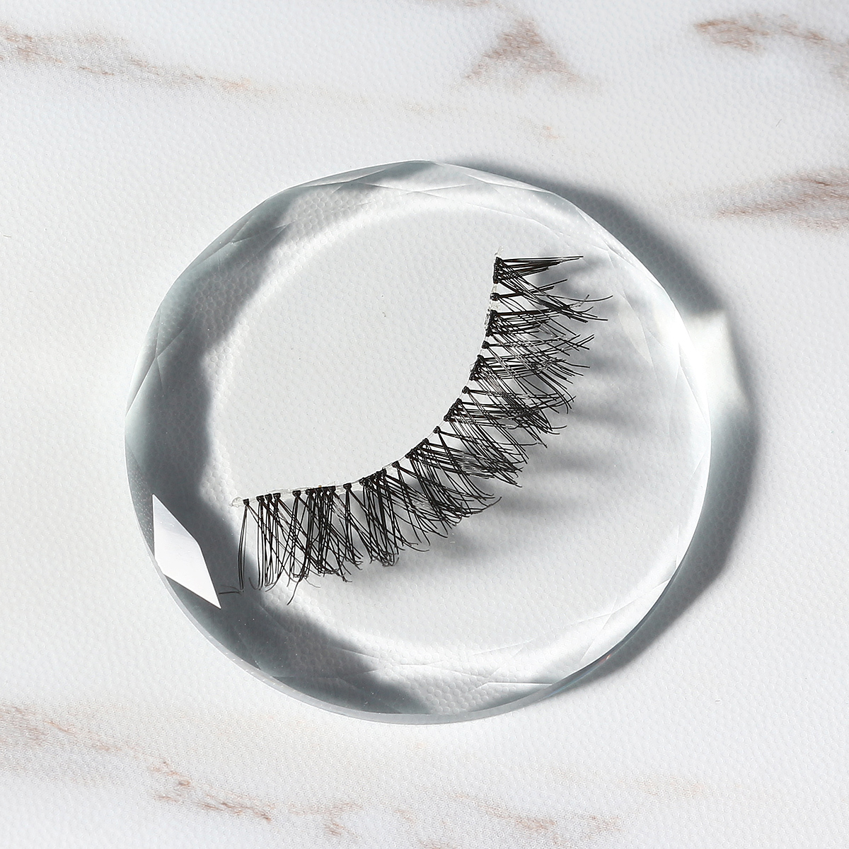 Crystal Round Glass Grafting Glue Holder False Eyelash Adhesive Makeup Tool Cosmetic