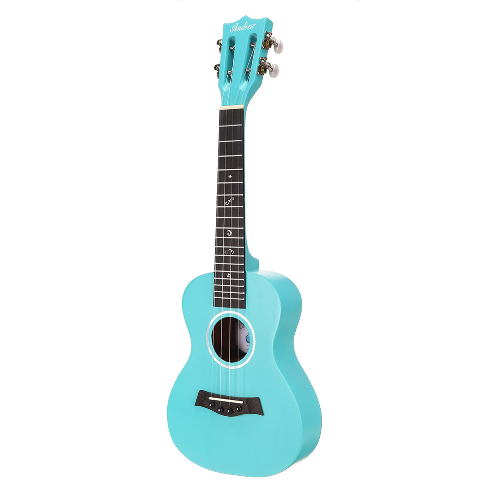 Andrew 23 Inch Okoume High Molecular Carbon String Blue Ukulele for Guitar Player