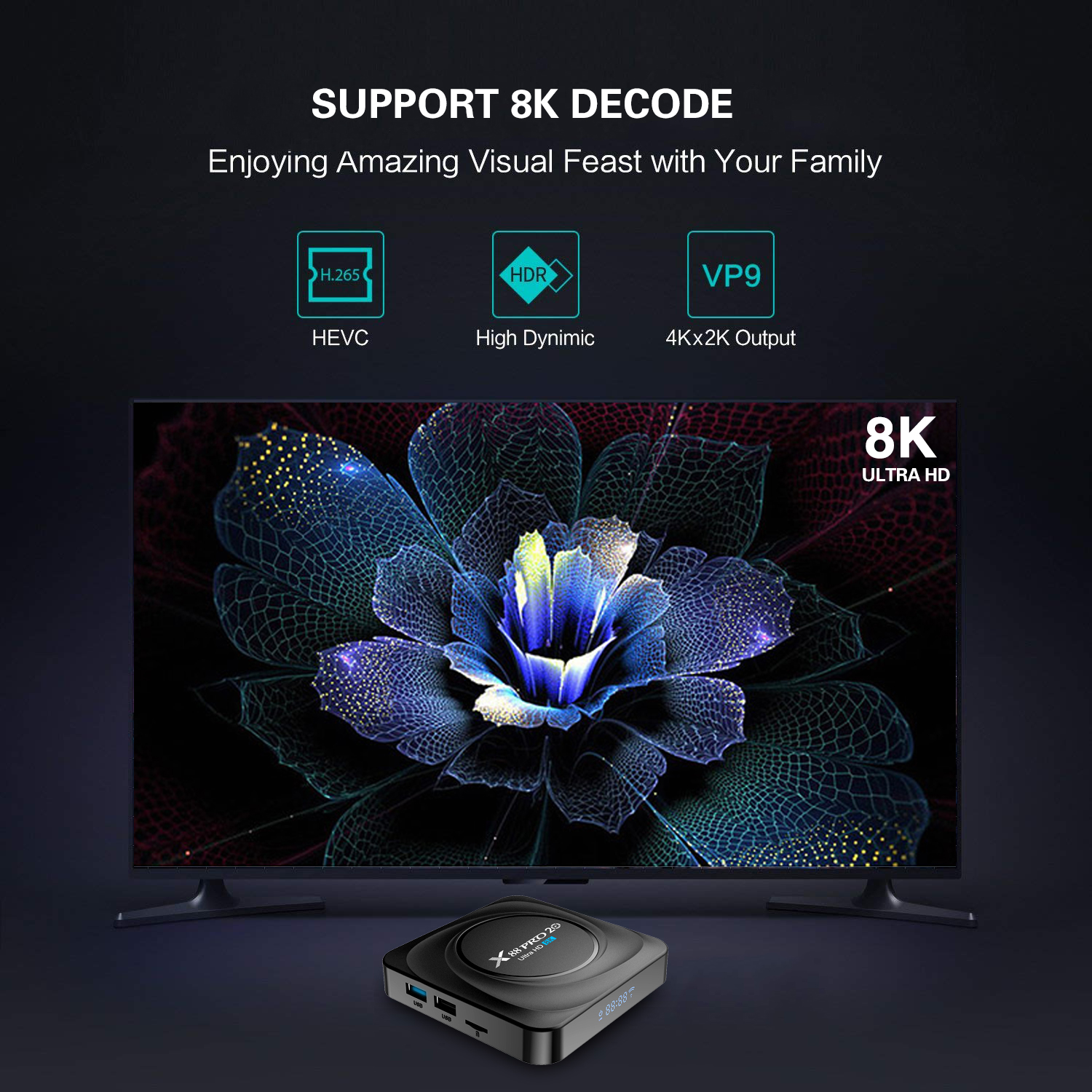 X88 PRO 20 RK3566 Android 11.0 HD 8K H.265 BT4.2 8GB RAM 64GB ROM 2.4G 5G WIFI bluetooth Smart TV Box Youtube Netflix Google Play Video TV Box