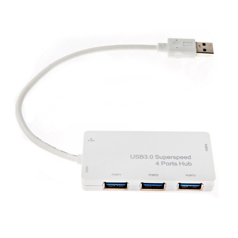 5Gbps Hi-Speed USB 3.0 4-Port Splitter Hub Adapter With DC 5V Port 9