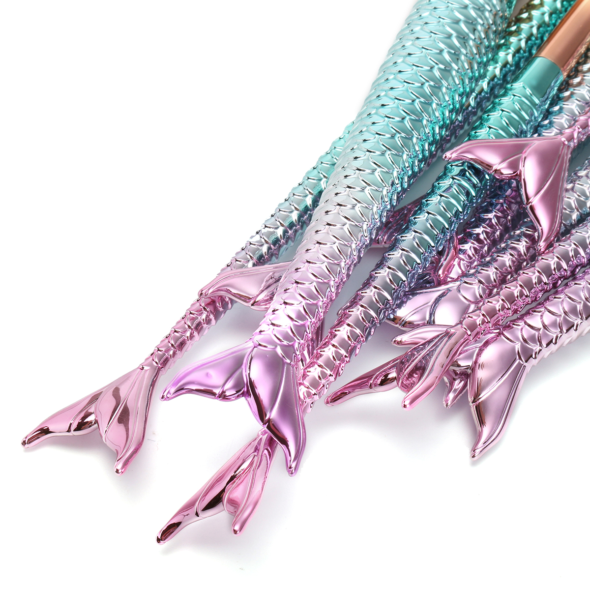 LUCKYFINE Mermaid Makeup Brushes Set 10Pcs
