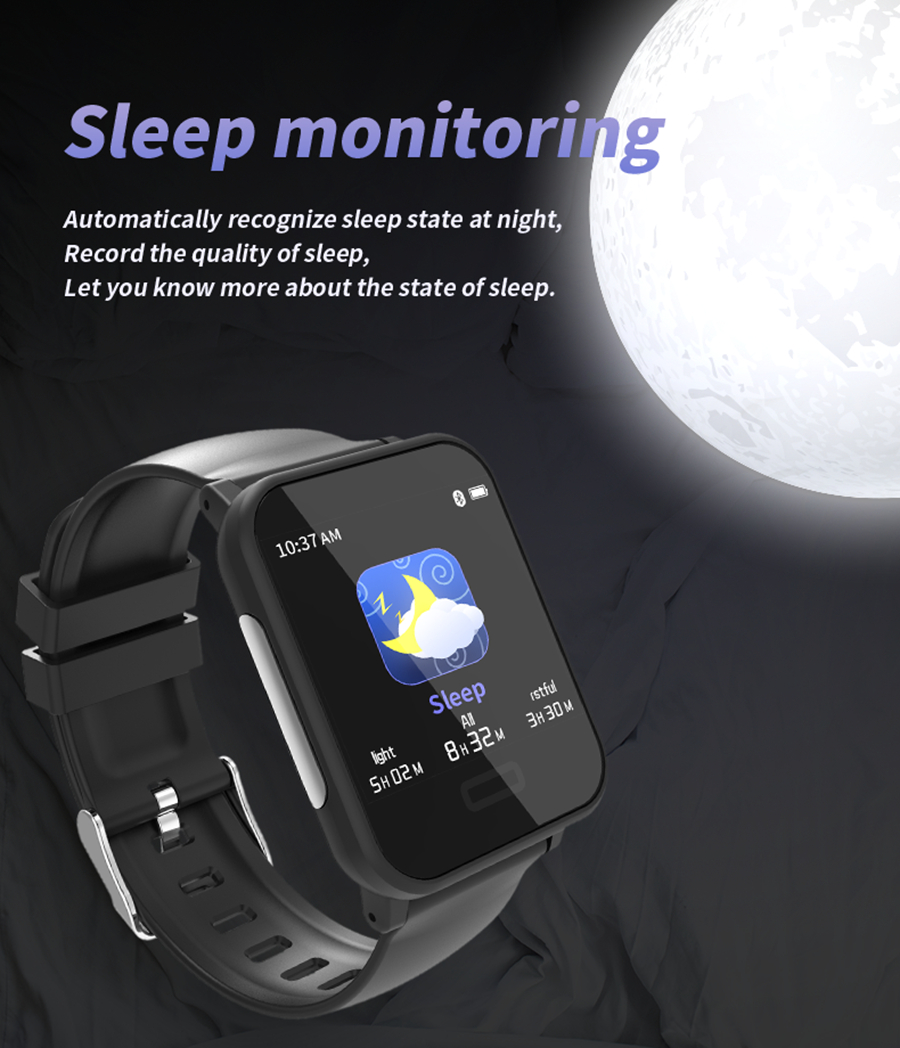 Bakeey E33 ECG EKG HR Blood Pressure Multi-sport Mode Message Call View Long Standby Smart Watch 99