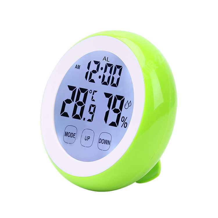 

Loskii DC-006 Mini Indoor Temperature Humidity Monitor Digital Hygrometer Thermometer Touch Screen With LCD Display Alarm Clock