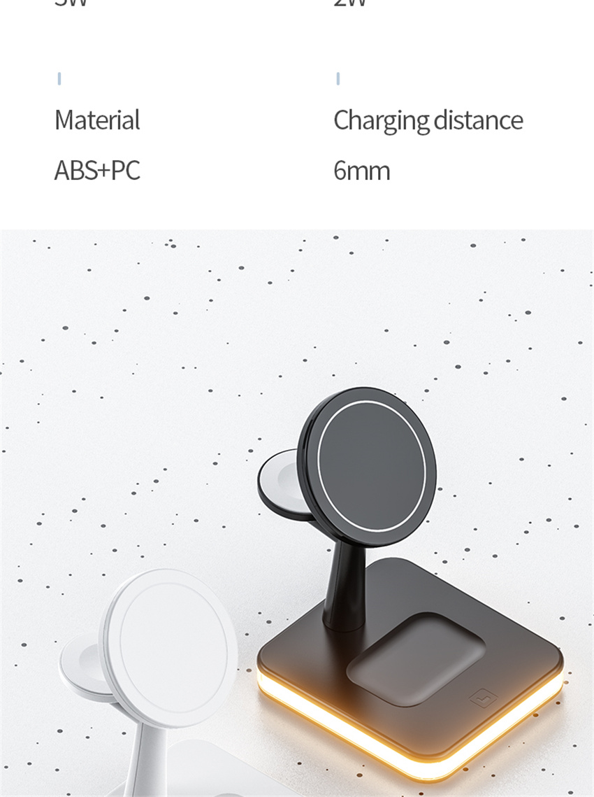 30W 4 in 1 Magnetic Wireless Charger Lamp for iPhone 12 13 14 Pro Max Mini Apple Watch Airpods Fast Charging Dock Station