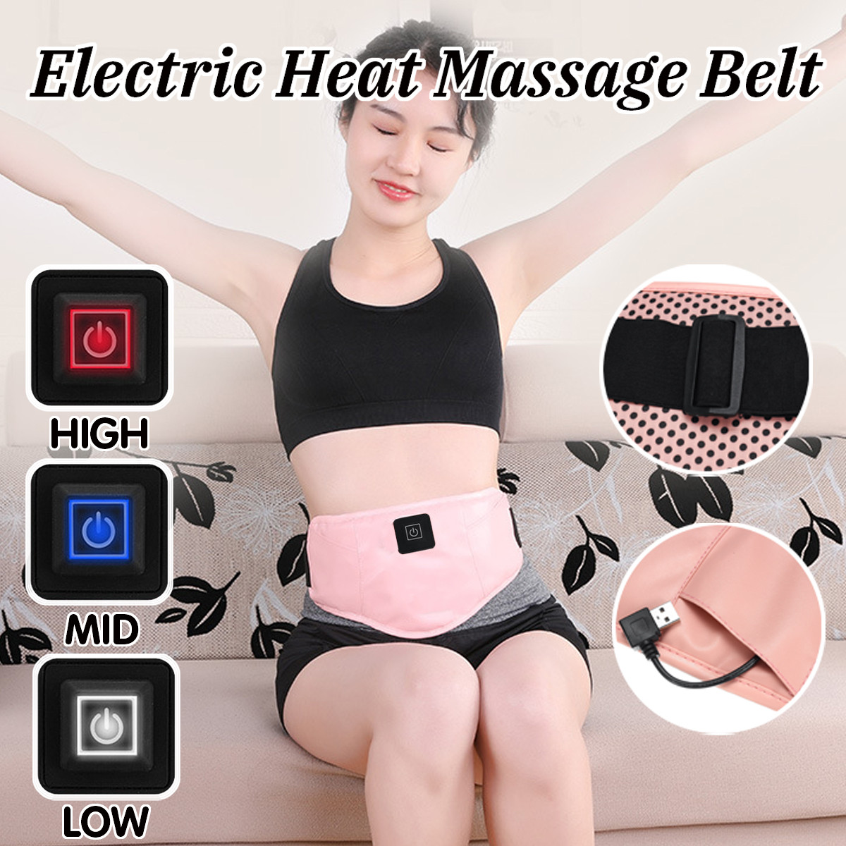 New 3 Files Waist Belt Electric Lower Belly Waist Vibration – Chile Shop