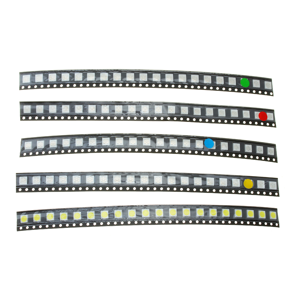 300 Pcs 5 Cores 60 Cada 5050 LED Diodo Variedade SMD LED Diodo Kit Verde / Vermelho / Branco / Azul / Amarelo