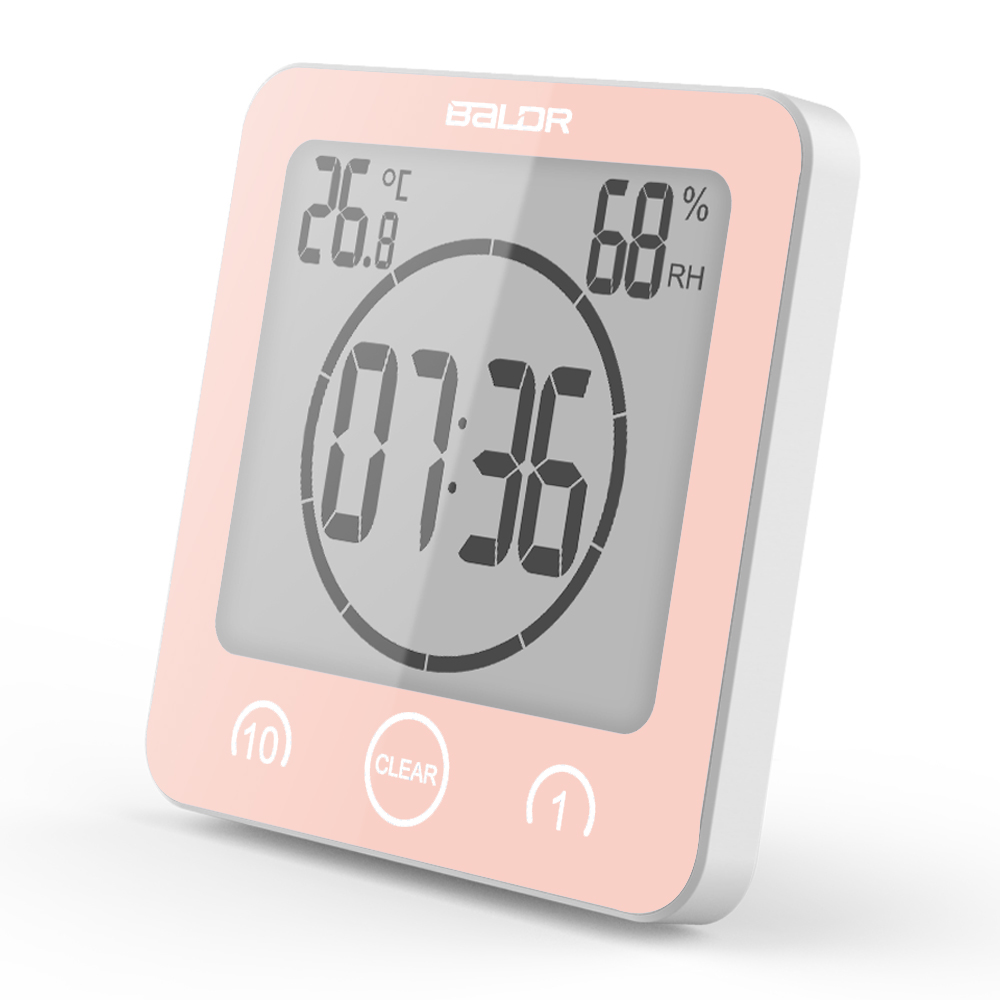 

LCD Дисплей Цифровые ванные настенные часы Водонепроницаемы всасывающие колпачки Таймер обратного отсчета Влажность Термометр Тревога Ча