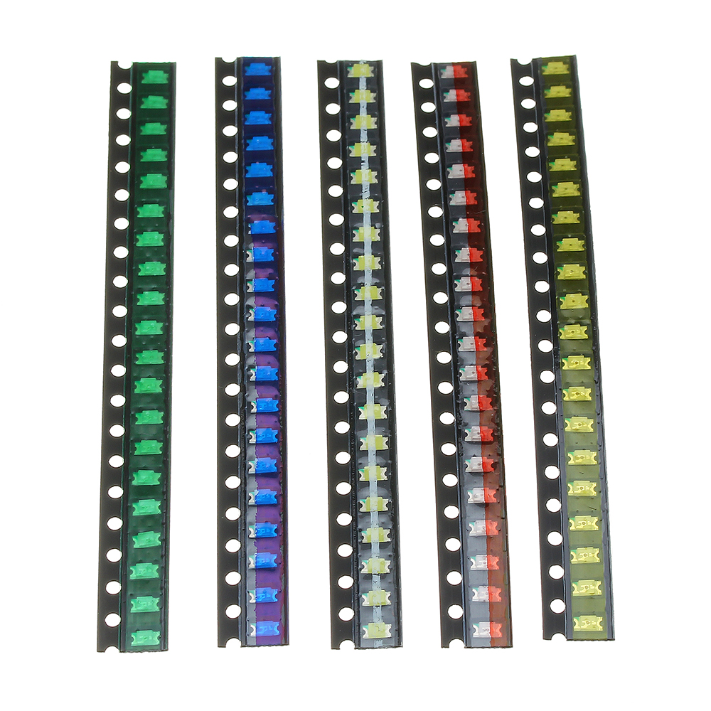 300Pcs 5 Colors 60 Each 1206 LED Diode Assortment SMD LED Diode Kit Green/RED/White/Blue/Yellow 11