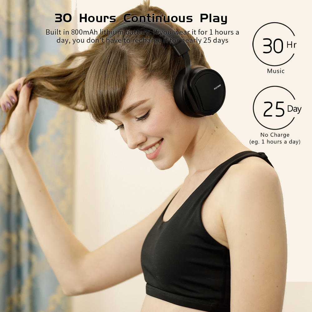 Plextone BT270 Wireless Bluetooth Headphone 800mAh 8G RAM MP3 Heavy Bass Headset Earphone 10