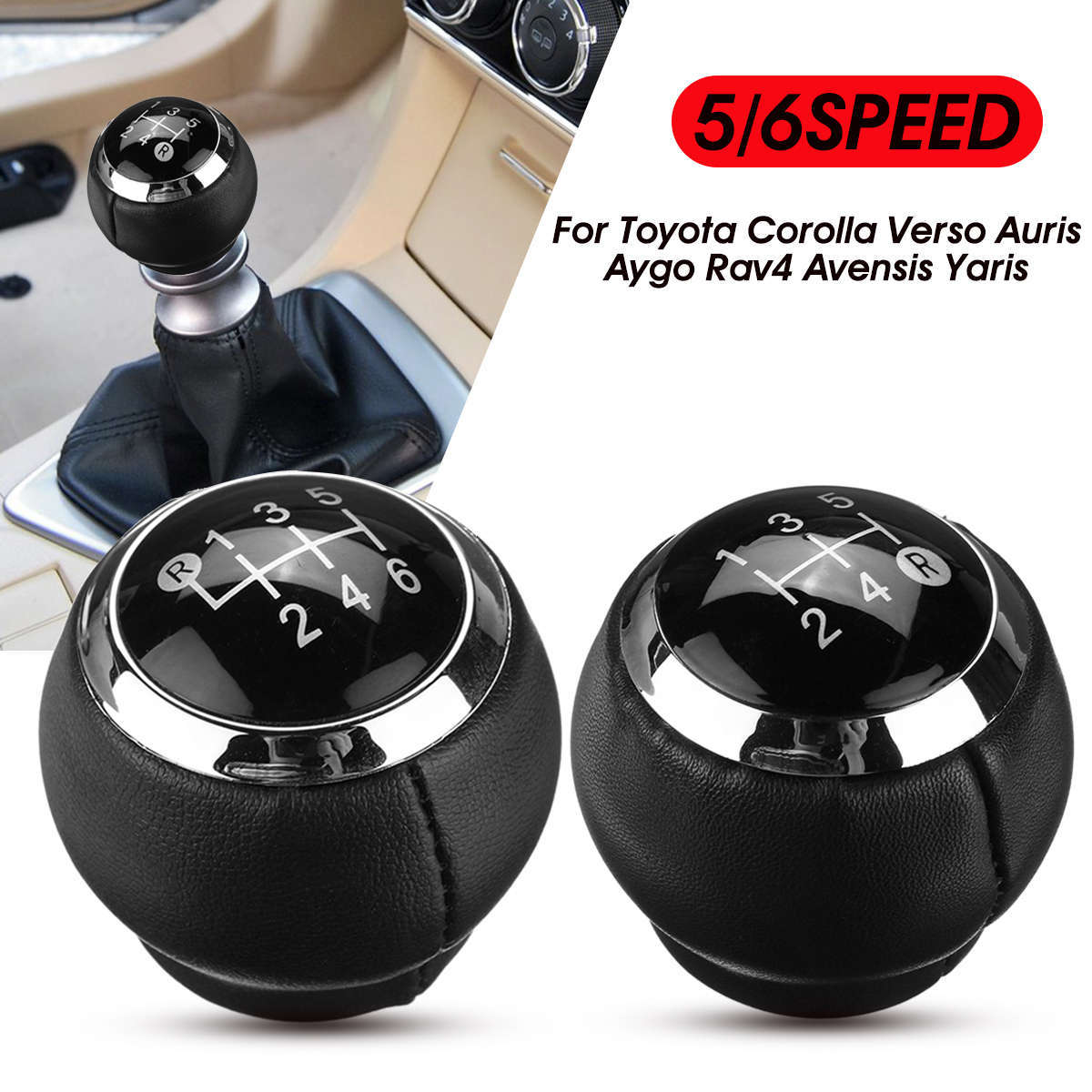 5/6 Speed Gear Stick Shift Knob For Toyota Corolla Verso Auris Aygo Yaris AU