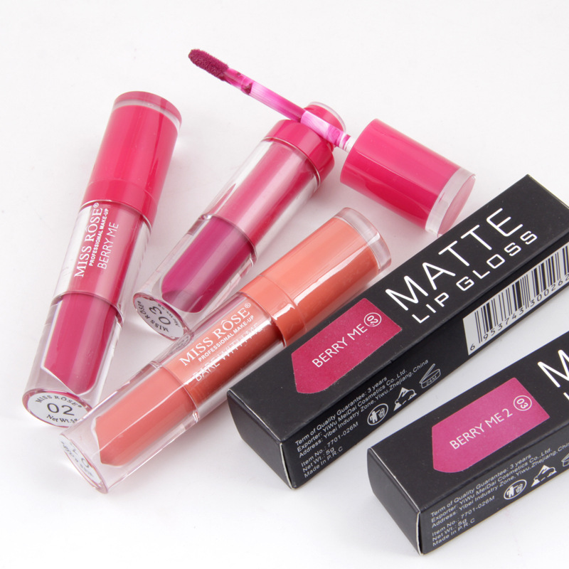 Miss Rose Matte Lip Gloss Liquid Stick Lips Makeup Sexy Nude