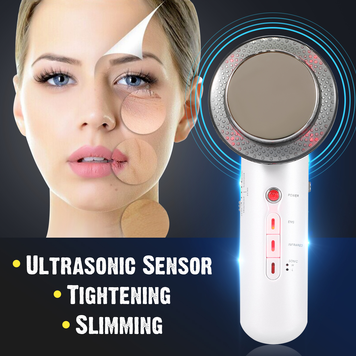 Ultrasonic 3 in 1 Skin Tightening Body Slimming Machine