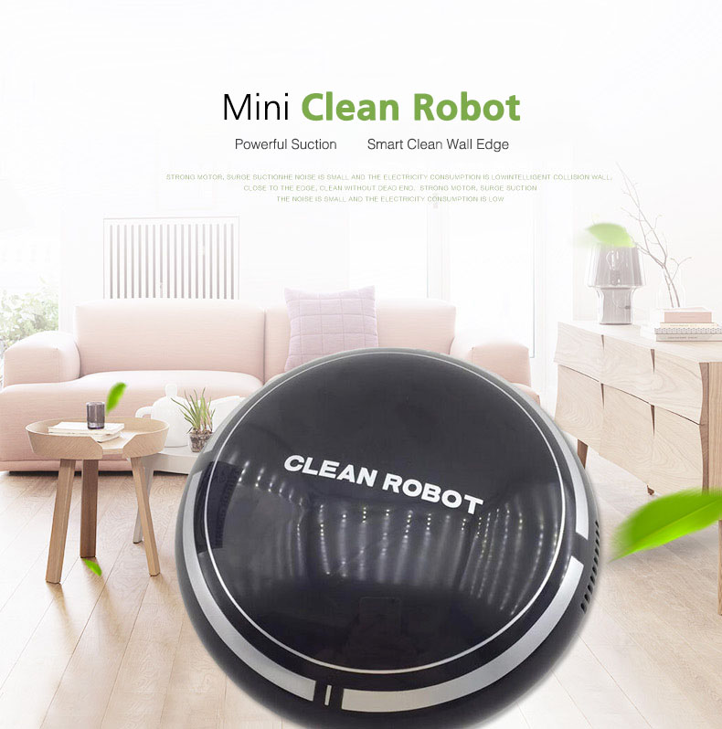 Mini Smart Robot Vacuum Cleaner Powerful Suction Smart Clean Wall Edge