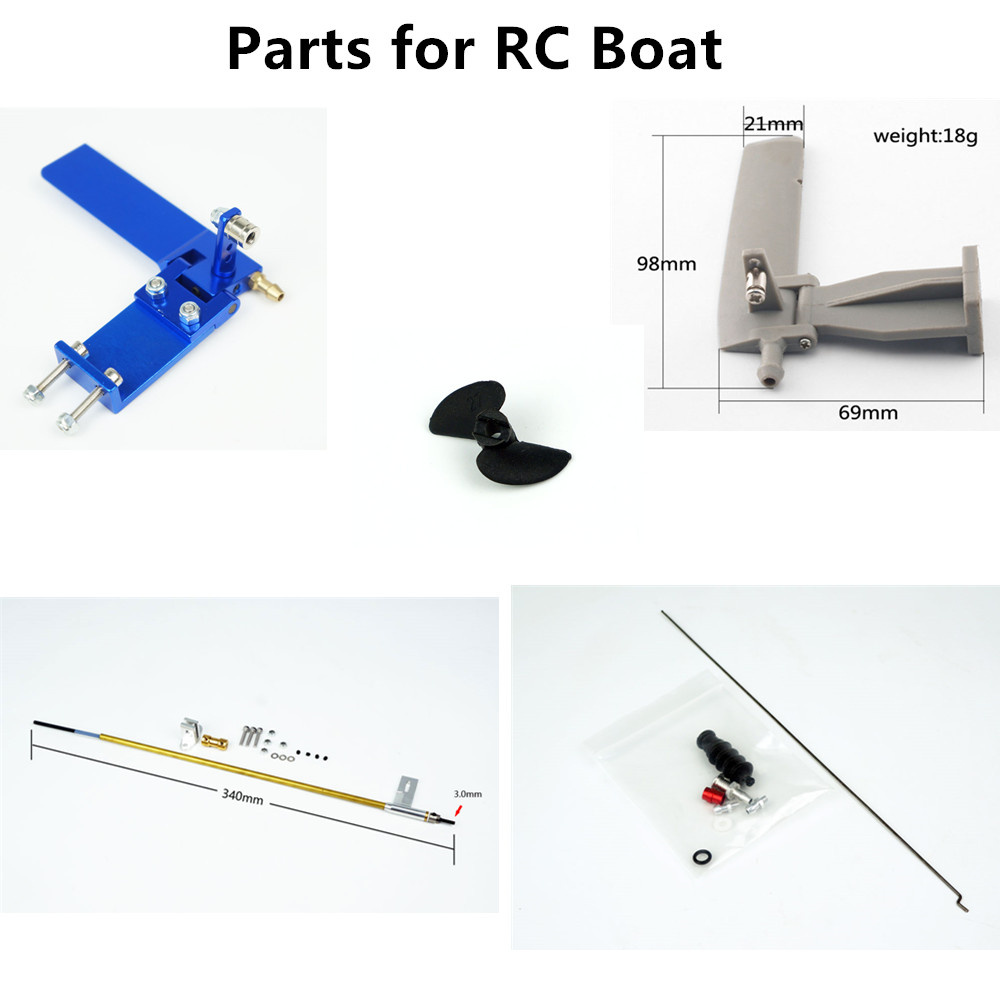 B061 B068 DIY RC Boat Spare Parts Rudder Soft Drive Shaft Propeller Models Accessories Bag