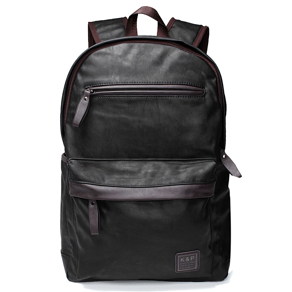 

Mens Leather Laptop Hiking Backpack Rucksack Shoulder Travel School Bag